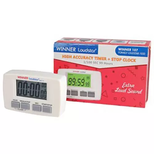 Acutek Winner Loudstar Digital Stop Clock 99 hrs, 99 min, 59 sec, W-107