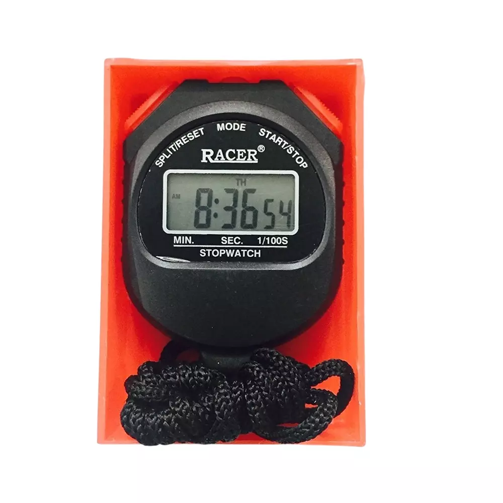 Racer Digital Stopwatch Black & Red Time, Split/Reset, Mode, Start/Stop, 0328Z3GZ1J9