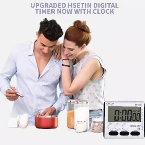 KERRO Digital Kitchen Timer with LCD Display, ABS Plastic Body and 3 Buttons, 1046