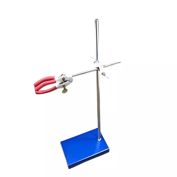 Bysafe Burette Stand 6x4 inch Size Heavy Base With 24 inch (609.6 mm) Length Rod Steel, Bosshead and Burette Clamp, 34-9TO2-XDBO