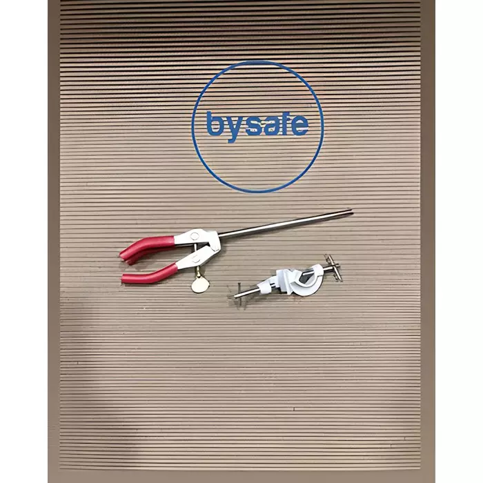 Bysafe Burette Stand 6x4 inch Size Heavy Base With 24 inch (609.6 mm) Length Rod Steel, Bosshead and Burette Clamp, 34-9TO2-XDBO