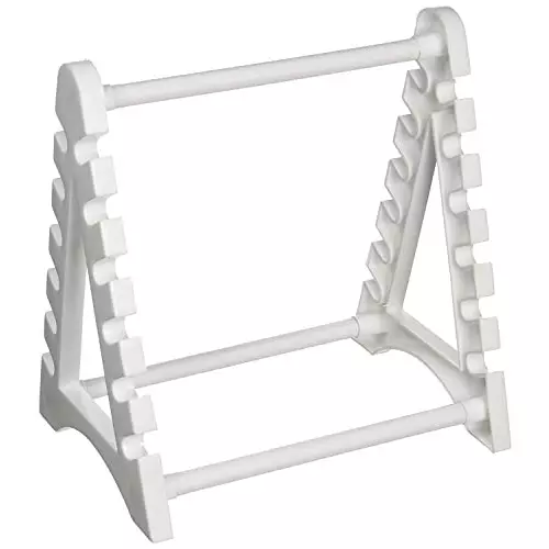 WKM White Triangular Shape Polypropylene 12 Pipette Stand