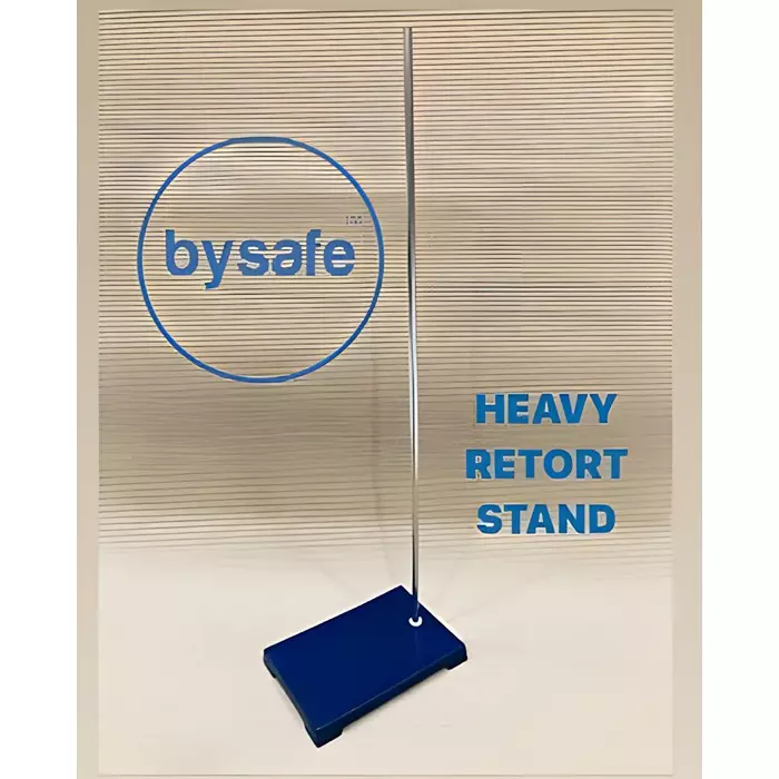 Bysafe Burette Stand Cast Iron Body Size 9x6 inch (228.6x150 mm), 10 mm Dia. Stainless Steel Rod with Bosshead and Burette Clamp, 6W-UJ70-CIJD
