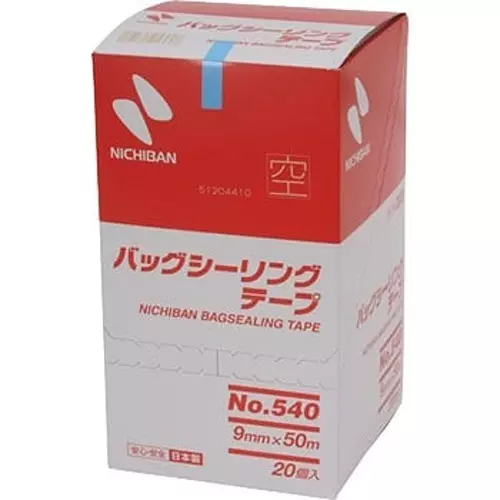 NICHIBAN Bag Sealing Tape 9 mm x 50 m, 540LB (Pack of 20 Roll)