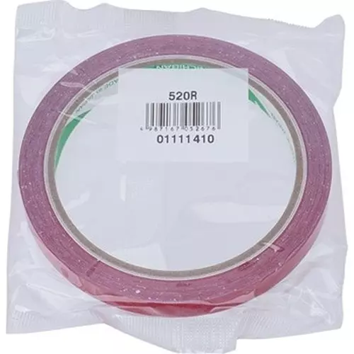 NICHIBAN Bag Sealing Tape Red 9 mm x 50 m, No.520 (Pack of 20 Roll)
