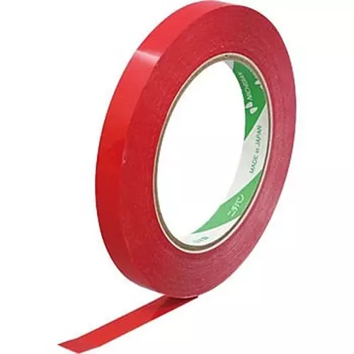 NICHIBAN Bag Sealing Tape Red 12 mm x 100 m, No.540 (Pack of 15 Roll)