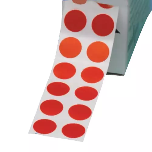 Tarson Tough Spots Red 12.7 mm Size, 50085R (Pack of 1000 Pcs)