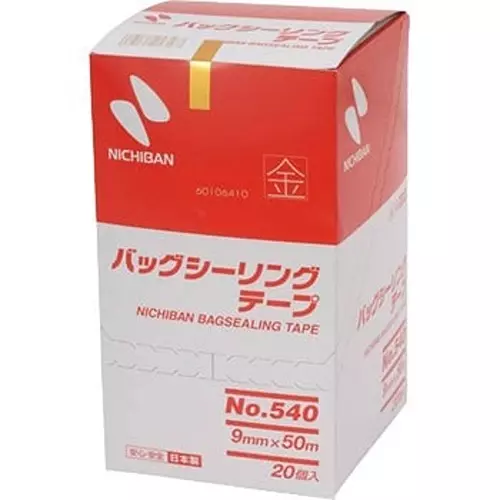 NICHIBAN Bag Sealing Tape 9 mm x 50 m, 540GO (Pack of 20 Roll)