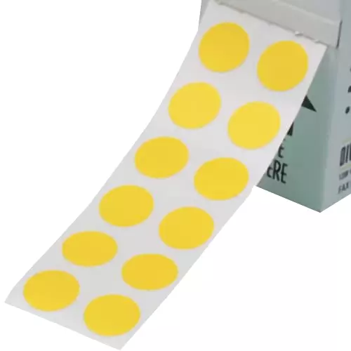 Tarson Tough Spots Yellow 12.7 mm Size, 50085Y (Pack of 1000 Pcs)