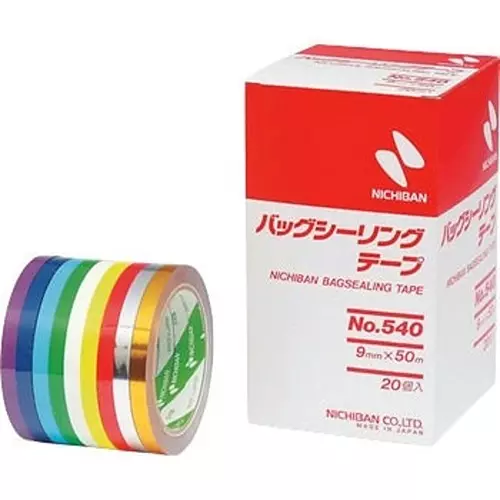NICHIBAN Bag Sealing Tape 9 mm x 50 m, 540V (Pack of 20 Roll)