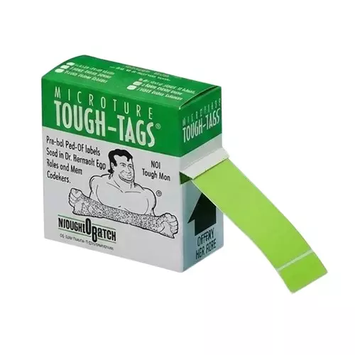 Tarson Tough Tags Green 32.5X12.7 mm Size, 50007G (Pack of 1000 Pcs)