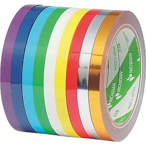 NICHIBAN Bag Sealing Tape Gold 12 mm x 100 m, No.540 (Pack of 15 Roll)