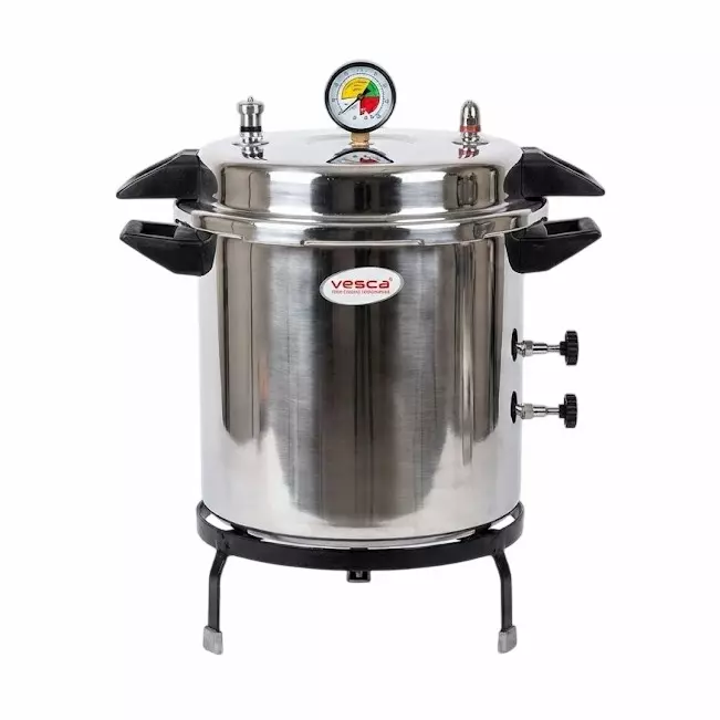 Vesca VSLI-105(E) 10 L Portable Autoclave Pressure Cooker Type Aluminum Body 275 mm Height x 225 mm Diameter, APC-1