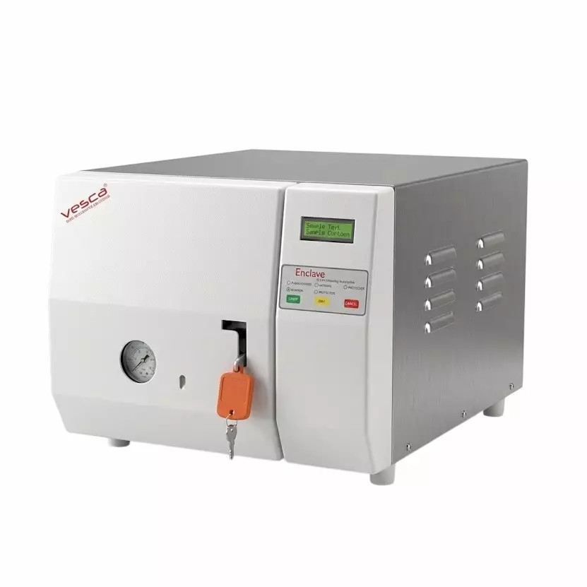 Vesca VSLI-105(G) 16 L Front Loading Autoclave With Dry Cycle Semi Automatic (Economy Model) 2 Trays and 1.5 kW Load, FAC-16