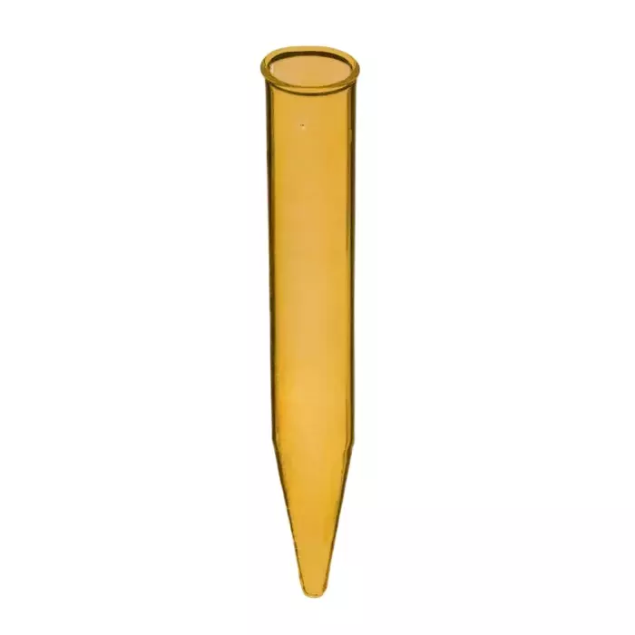 ABGIL Borosilicate Glass Centrifuge Tube with Rim & Conical Bottom Amber Color, 50 ml Capacity, 28 mm Outer Dia, 125 mm Height, ABG4089