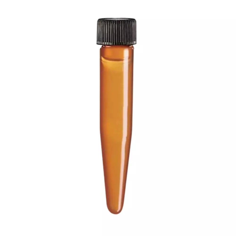 ABGIL Borosilicate Glass Centrifuge Tube with Screw Cap & Conical Bottom Amber Color, 10 ml Capacity, 15 mm Outer Dia, 110 mm Height, ABG4126