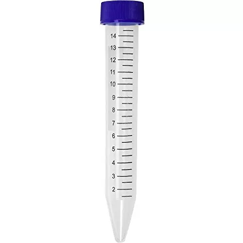 WKM 15 ml Polypropylene Conical Bottom Centrifuge Tube KT191CN (Pack of 100 Pcs)