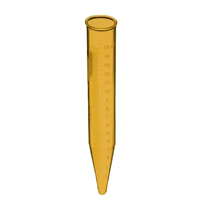 ABGIL Borosilicate Glass Graduated Centrifuge Tube with Rim & Conical Bottom Amber Color (Capacity: 5 - 50 ml)