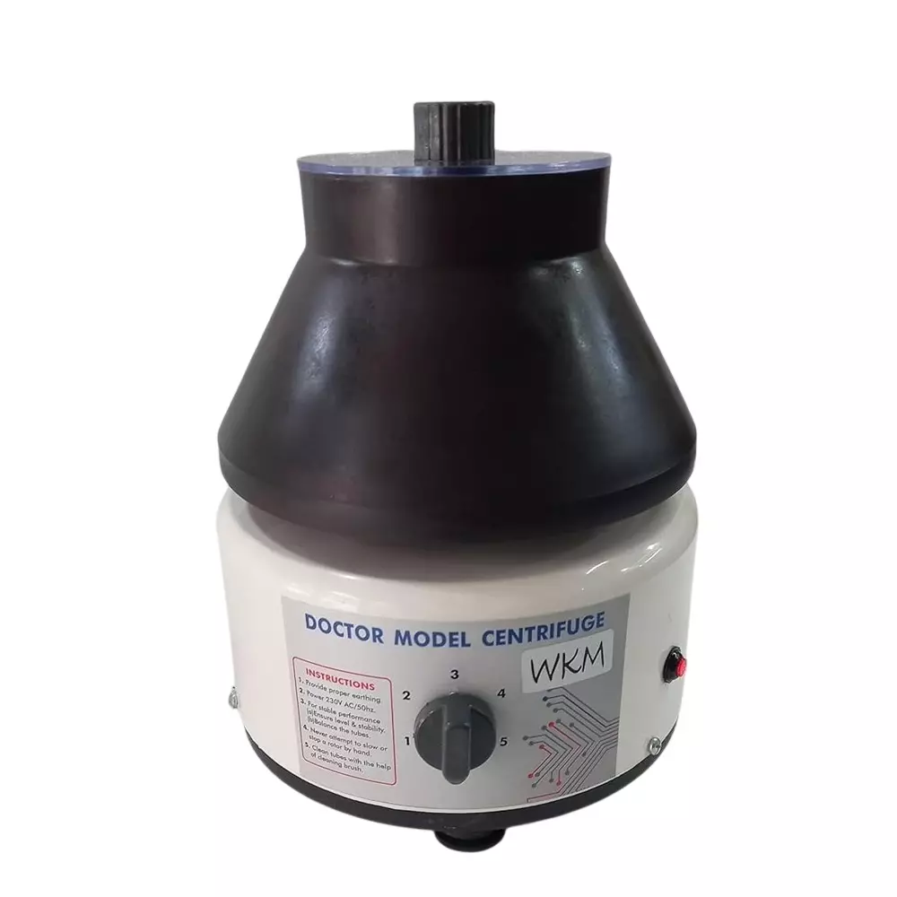 WKM Doctor Model Lab Centrifuge 4 Tubes x 15 ml Capacity 3500 RPM Motor Speed for Accurate Sample Separation