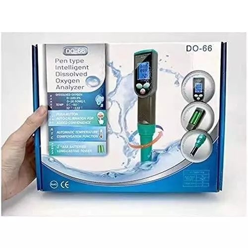 KERRO Dissolved Oxygen Meter Pen Type with 0.1-60 Measurement Range and ±0.5 Accuracy, DO-66 Pro