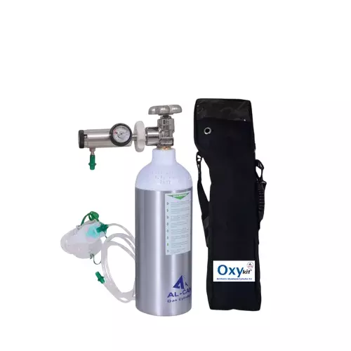 BLHS Emergency Oxygen Kit 2.5 L Capacity, 600 Litres Can Work upto 2 Hours 0-15 LPM Flow Rate
