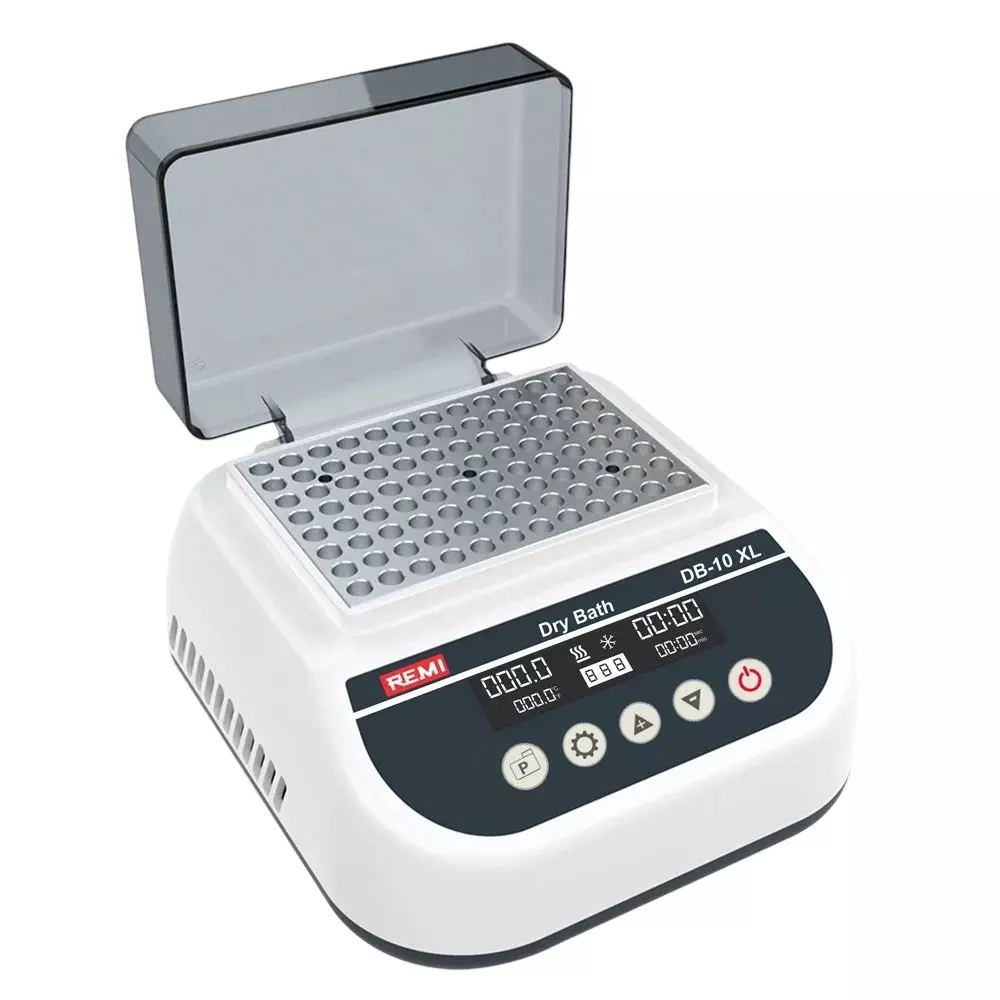 REMI Dry Bath with Heating Block, 24 x 5 ml Blood Tubes Capacity and ±0.5°C Temperature Stability, DB-10 XLM-24x5