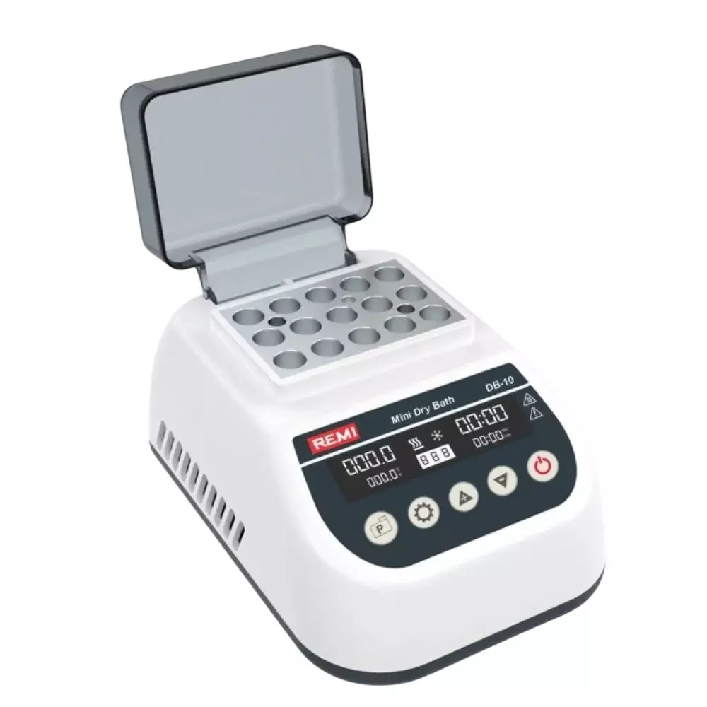 REMI Mini Dry Bath with Heating Block, 24 x 0.5 ml Tube Capacity and ±0.5°C Temperature Stability, DB-10M-24x0.5
