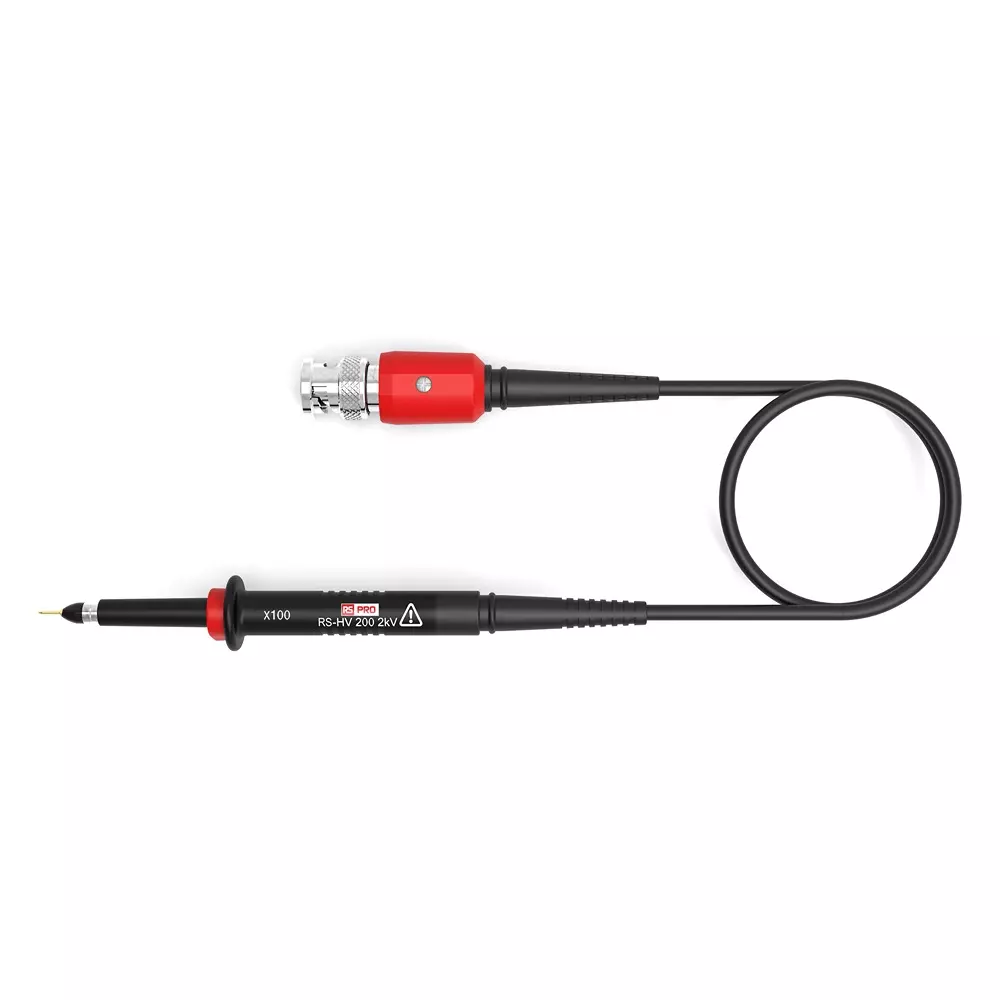 RS PRO Oscilloscope Probe BNC 300 mHz Bandwidth RS-HV Passive Enclosed, Footrest 2000 V, 162562