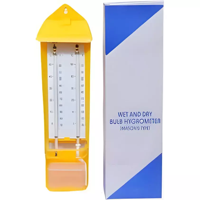 Bysafe Wet and Dry Bulb Hygrometer Mason's Type With -5°C to 50°C Temp. Range and Wall Mount, CH-B2K4-E81L