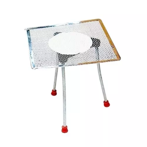 WKM Burner Support Stand 3-Legs Iron Material with Wire Gauge Support Flasks and Beakers