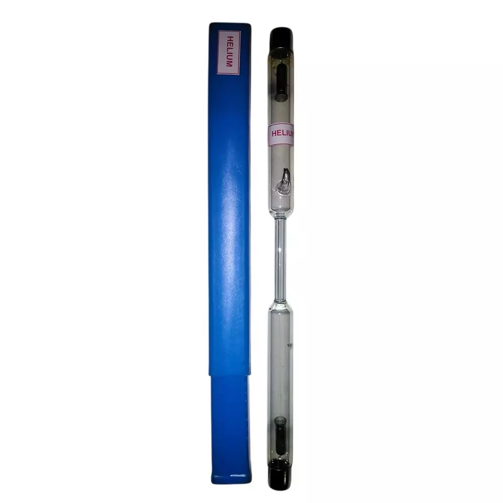 WKM Spectrum Tube – Helium (He) 26 cm Length for Atomic Emission Studies, Spectroscopy Education & Physics Laboratory Experiments