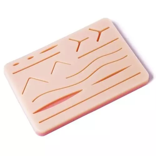 WKM Dual Mesh Suture Pad 12 mm Size 3-Layer Design High Fidelity Simulation for Medical Students, OSCE & Surgical Training, HFD-240