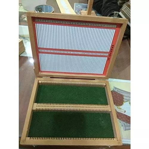 wkm-wooden-slide-box-holds-100-microscope-slides-with-index-felt-lining-hinged-lid-numbered-slots-for-safe-storage-transport