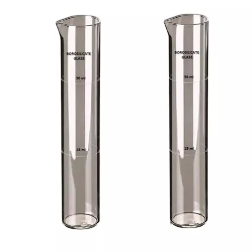 WKM Borosilicate Nessler Cylinder 50 ml Capacity with Detachable Plastic Bases for Water Testing, Ammonia and Colorimetric Analysis(Set of 10 Pcs)