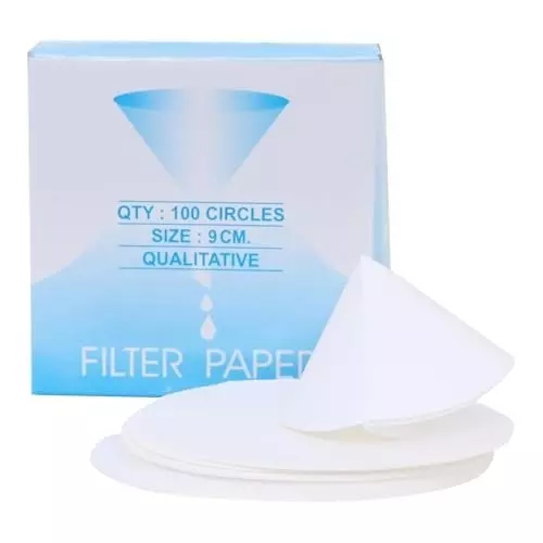 WKM Lab-Grade Filter Paper High-Purity Cellulose Material 9 cm Size for Small-Scale Chemistry and Lab Filtration, ‎WKM_FP (Pack of 100 Pcs)