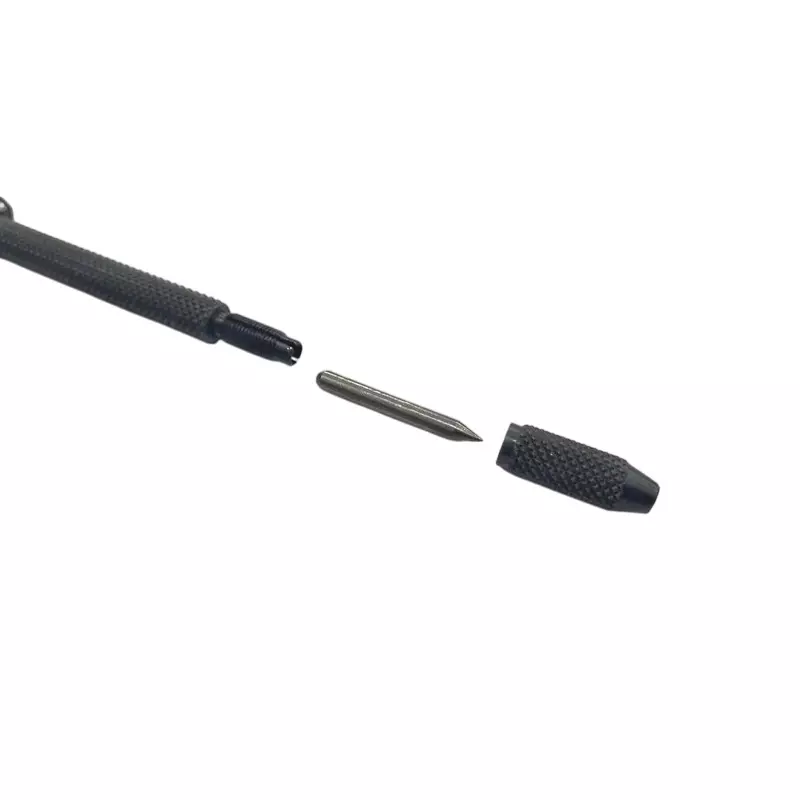 Buyohlic International Tungsten Carbide-Tipped Scribing Pen Knurled Aluminum 135 mm Overall Length, Grey