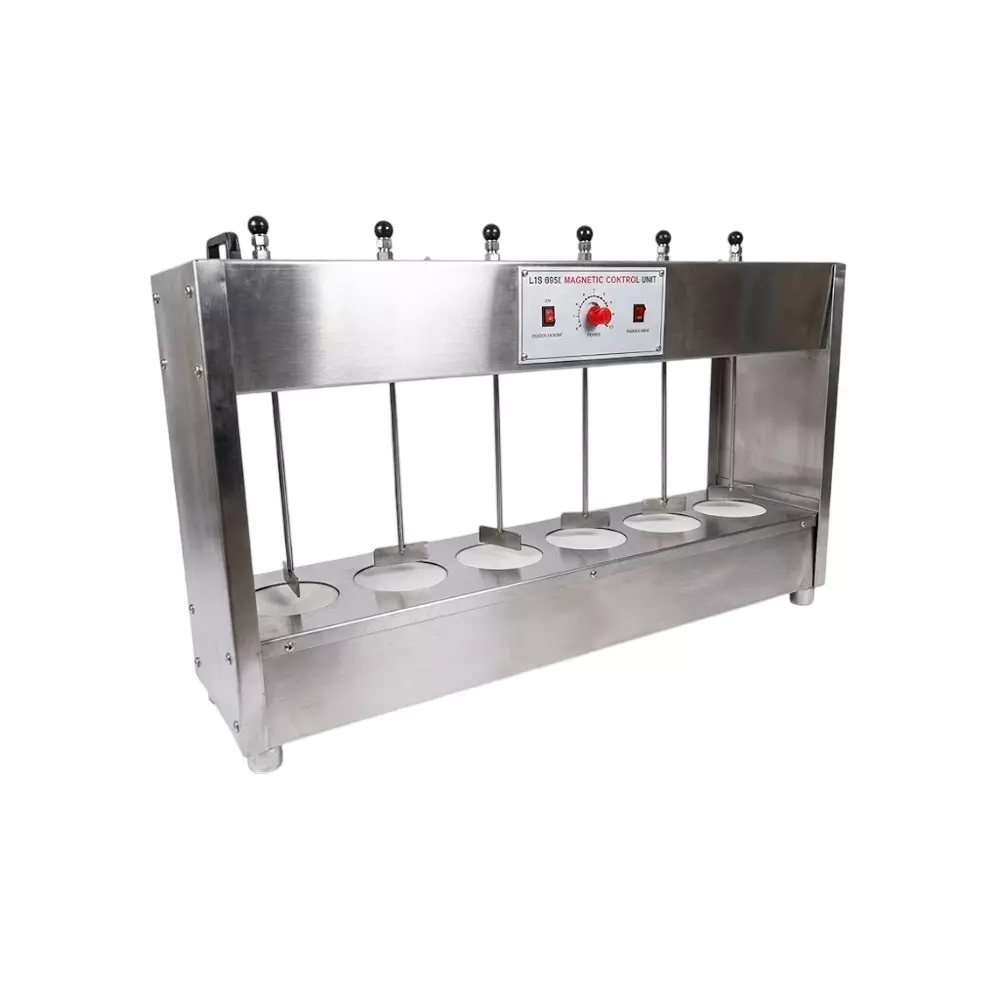 Vesca VSLI-195 Floculator (Jar Testing or Multiple Spindle Stirrer) Without Beakers 2 L Capacity, 6 Stirrer and Mild Steel Body, FJT-6