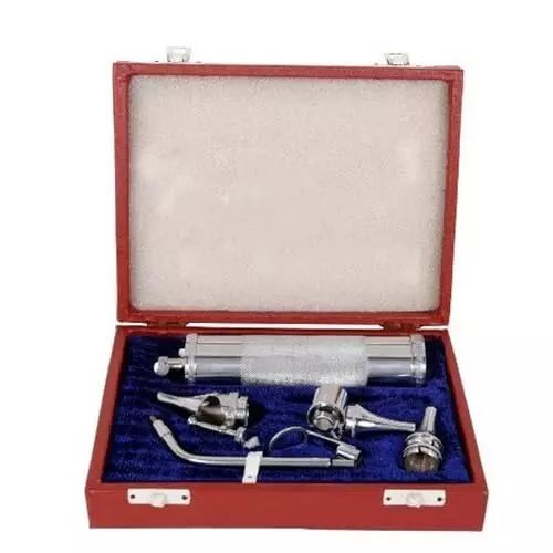 WKM Diagnostic Brass Complete ENT Set for Ear, Nose and Throat Examination, ‎Meditech_70