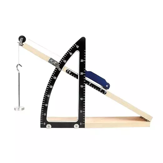 WKM Lab Basic Inclined Plane and Friction Board Fitted 0-45° Angle Adjustment with Arc 25.5x 3x 2 inch (LxBxH)