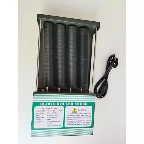 wkm-blood-roller-mixer-4-x-230mm-rollers-30-rpm-laboratory-tube-mixer-for-uniform-mixing-of-blood-samples-and-fluids