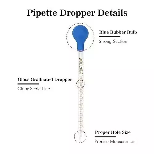 wkm-6-pcs-glass-pipettes-liquid-dropper-rubber-bulb--10-ml-with-2-stirring-rod-rubber-bulb-and-cleaning-brush-transfer-pipettes-for-essential-oil