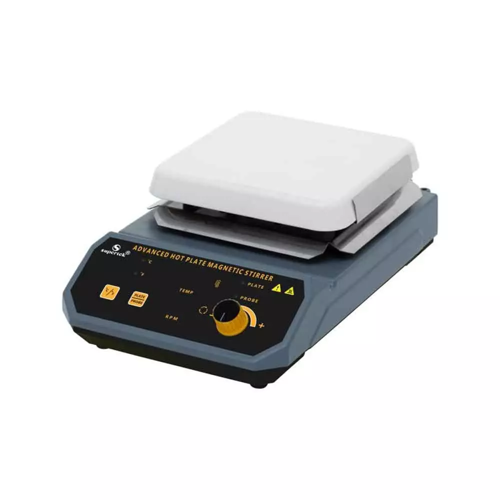 Supertek Analog Hot Plate Magnetic Stirrer with Ceramic Coated Top and 20 L Capacity, CH12395S/2C