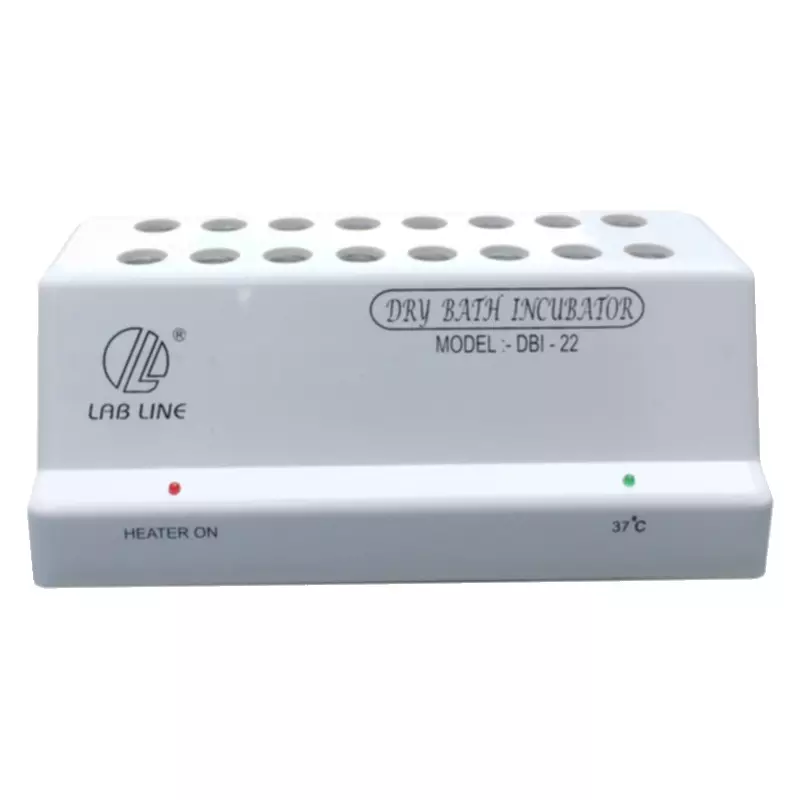 Labline Dry Bath Incubator ABS and Metal Body Digitally Controlled Temperature and ± 0.5°C Accuracy, DBI 22