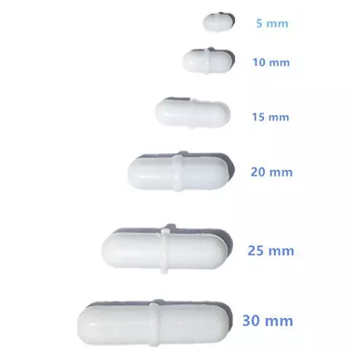 Acutek Semi-Octagonal Stiring Bar 8 mm Dia 25 mm Length PTFE-Coated, RO-825-P10 (Pack of 100)