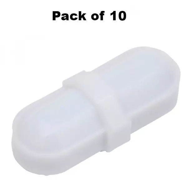 Acutek Semi-Octagonal Stiring Bar 6 mm Dia 12 mm Length PTFE-Coated, RO-612 (Pack of 10)