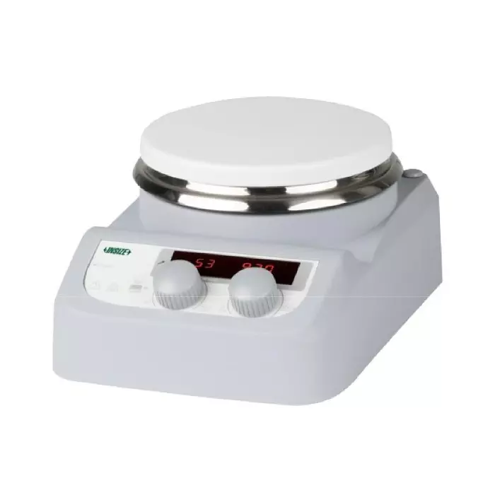 Insize Heating Magnetic Stirrer Basic Type with 135 mm Diameter Ceramic Coated Stainless Steel Work Disc, MSH-B210