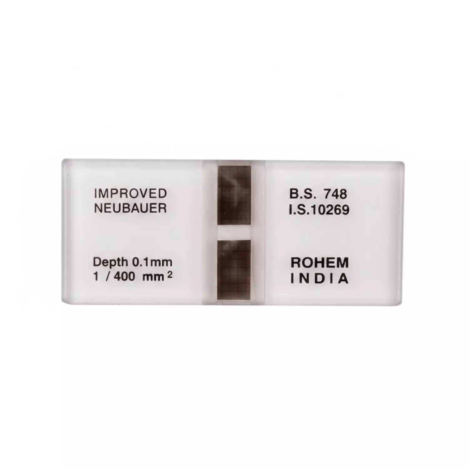 Acutek Counting Chamber Rohem Brightline Grid Type and Rectangular Shape for Laboratories, CC-3073