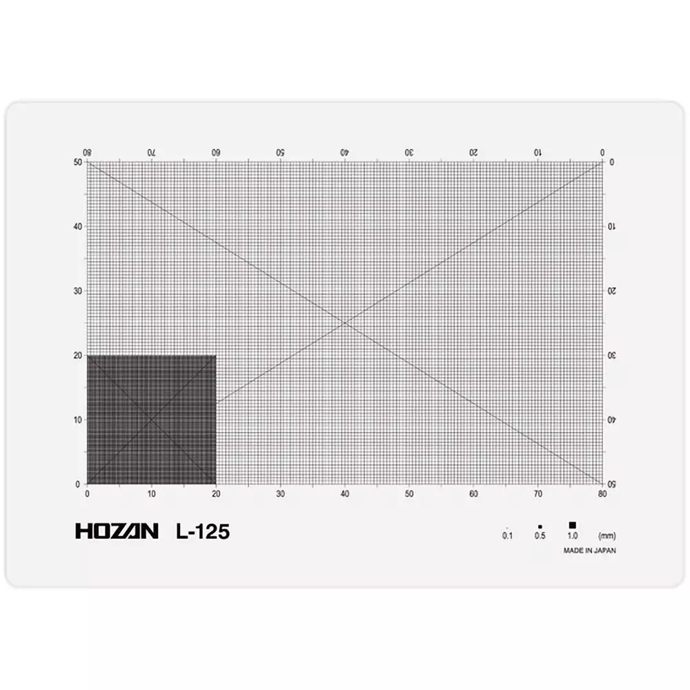 HOZAN Scale Sheet Polyester 50x80 mm Scale, L-125