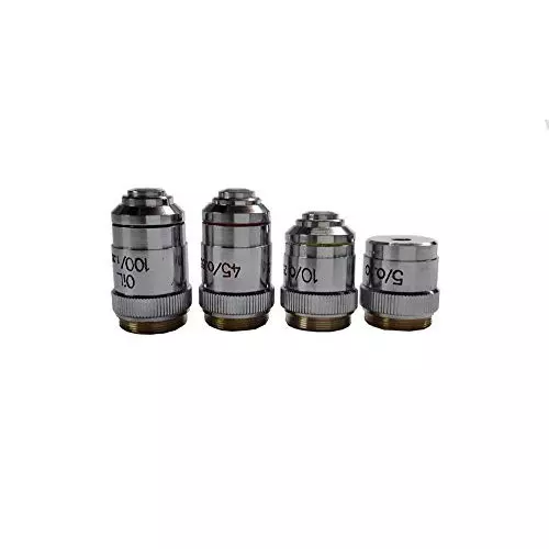 WKM 5X, 10X, 45X, 100X Brass Objective Lens KTN377 (Set of 4 Pcs)