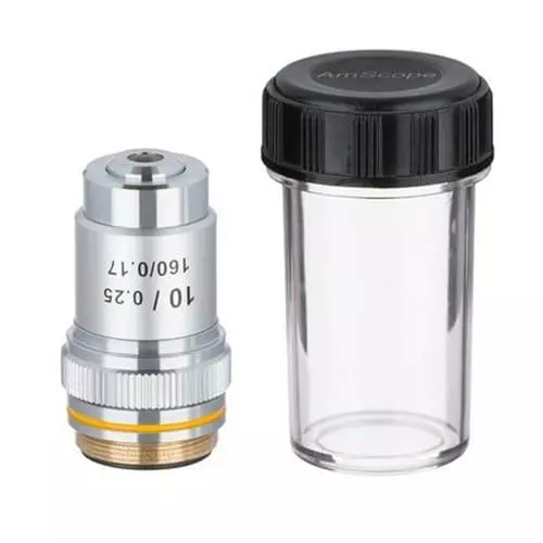 WKM Metallic 10X Optics Brass Objective Lens for Microscope KTN480